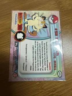 Pokemon #52 Meowth Trading Card Base Collectible Topps Series 2 NM -2 - Image 2