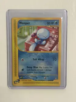 Pokemon Wooper 66/147 Uncommon Aquapolis Non Holo Pokemon Card - Image 1