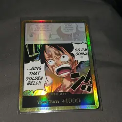 One Piece CCG Luffy Don!! Ring That Golden Bell!! Holo Card - Image 1