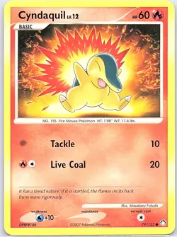 Cyndaquil 79/123 Non Holo Mysterious Treasures - Pokemon Card - NM - Image 1
