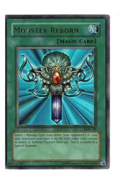 Yugioh- 1X Monster Reborn - Ultra Rare - Unlimited - LOB-118 - Light Play - Image 1