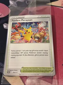 PIKACHU FANFARE PERAYAAN - 374/S-P - INDONESIAN SEALED POKEMON CARD PROMO PACK - Image 3