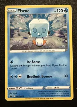 Pokemon Card Eiscue SWSH128 Black Star Promo~HD GALAXY SWIRL~NM 🌀 - Image 3
