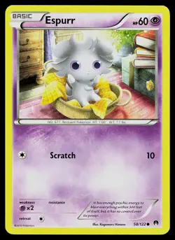 Pokemon Card BREAKpoint Espurr 58/122 Common - Image 1