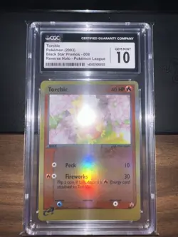 Torchic 008 Reverse Holo Black Star League Promo Pokemon Card CGC 10 Gem Mint - Image 1