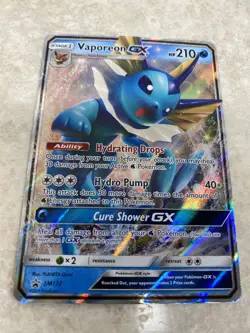 Vaporeon GX - SM172 - Pokemon Sun & Moon Black Star Promo Ultra Rare Card NM - Image 3