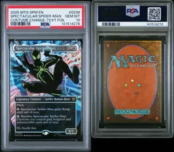 PSA 10 MTG Spectacular Spider-Man SPM #0238 (Borderless) Textured Foil Marvel - Image 3