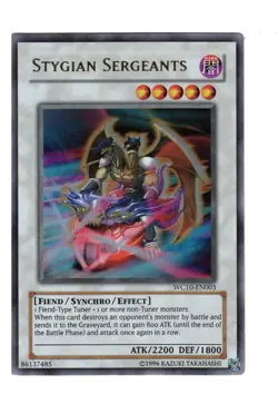 Yugioh- 1X Stygian Sergeants - Ultra Rare - Promo - WC10-EN003 - Near Mint - Image 1