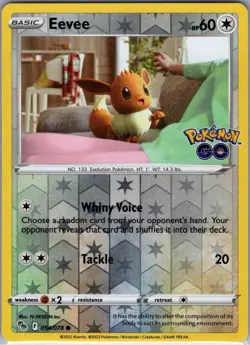 Eevee 054/078 Reverse Holo Pokemon GO - Pokemon Card - NM - Image 1