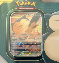 Pokemon Sun & Moon Tag Team Tin Eevee & Snorlax Factory Sealed Brand New - Image 2