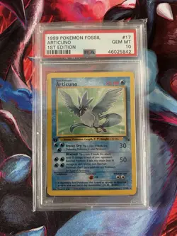 PSA 10 1st Edition Articuno Fossil - (17/62) GEM MINT 1999 Pokemon English - Image 1