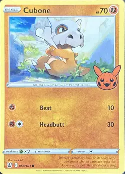 Cubone 069/163 Promo Trick or Trade BOOster Pokemon Near Mint - Image 1