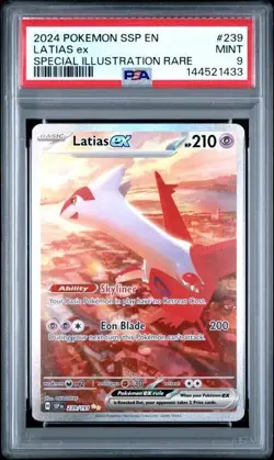 2024 POKEMON SSP EN LATIAS EX SPECIAL ILLUSTRATION RARE 239/191 PSA 9 MINT - Image 1