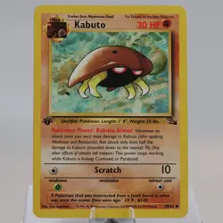 Pokemon TCG - Kabuto 50/62 Fossil Common 1st Edition WOTC 1999 - MP - Image 2