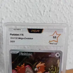 Carte Gradee Pokemon Piafabec FA 151/132 - Mega evolution FR PCA 10 !! 🌟 - Image 3