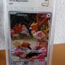 Carte Gradee Pokemon Piafabec FA 151/132 - Mega evolution FR PCA 10 !! 🌟 - Image 5