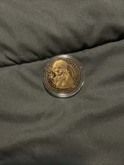 Yugioh Official Konami YCS Pre Register Skull Servant Gold Coin New - Image 1