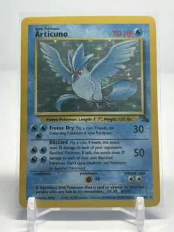 HP Articuno Holo Rare 2/62 1999 Pokemon Fossil Unlimited - Image 1