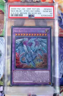 PSA 10 YuGiOh Neo Blue-Eyes Ultimate Dragon MVP1-ENS01 Secret Rare 1st Edition - Image 1