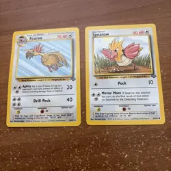 Pokemon TCG Jungle Set Trading Cards - Spearow 62/64 & Fearow 36/64 LP - Image 1