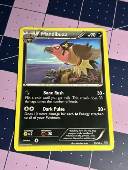 Pokemon TCG Mandibuzz Black & White Emerging Powers 69/98 Regular Rare Card - Image 1