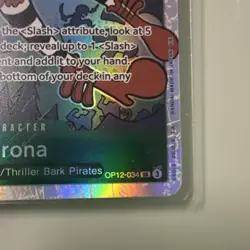 One Piece Perona OP12-034 SR Holo EN 2000 Power Bandai Card - Image 2