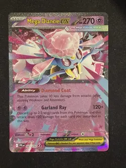 ✨🔥 Mega Diancie EX 041/094 Holo – Phantasmal Flames Pokemon Card 🌟 Rare! ⚡ - Image 1