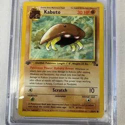 Kabuto 50/62 1st Edition Fossil 1999 Graded CGC 9 MINT Graded Pokemon Card - Image 3