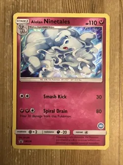 Alolan Ninetales - SM128 - Black Star Holo Rare Promo #30 TCG Pokemon Card - HP - Image 1