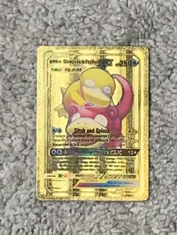 Slowpoke&Psyduck GX HP250 Ditch & Splash Gold Foil Fan Art Card - Image 1