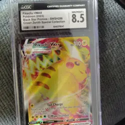 Pokemon Pikachu VMAX Promo Holo SWSH286 Sword & Shield CGC 8.5 Graded Card - Image 1