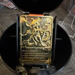 23k Gold Plated Mewtwo Pokemon Burger King 1999 Metal Card w/Pokeball & COA! - Image 3
