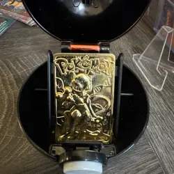 23k Gold Plated Mewtwo Pokemon Burger King 1999 Metal Card w/Pokeball & COA! - Image 4