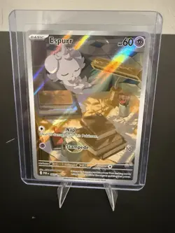 Espurr 095/088 POR Basic Holo 60 HP Psychic Pokemon TCG Card - Image 1
