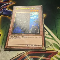 Yugioh! Gravekeeper's Spy GLD4-EN010 Gold Rare Limited Edition LP - Image 2