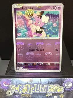Pokemon Card Gothita 041/086 Masterball Reverse Holo White Flare Near Mint - Image 1