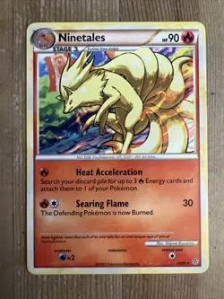 Pokemon TCG Ninetales HSUnleashed 20/95 Regular Rare LP - Image 1