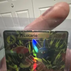 Pokemon TCG M Lucario EX Ultra Rare Holo 55/111 XY Furious Fists 220 HP - Image 3