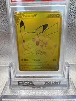 2021 POKEMON SWSH BLACK STAR PROMO #145 FULL ART/PIKACHU V PSA 8 - Image 2
