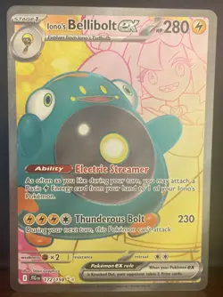 Ionos Bellibolt Ex 172/159 Pokemon Journey Together Ultra Rare NM - Image 1