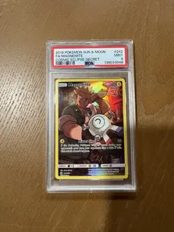 Pokemon 2019 Sun & Moon Cosmic Eclipse Magnemite #242/236 PSA MINT 9 - Image 1