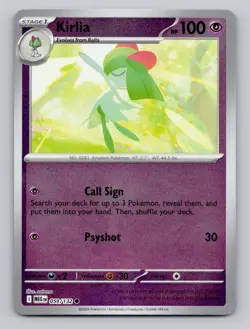 Reverse Holo Kirlia 059/132 Common Mega Evolution Pokemon - Image 1