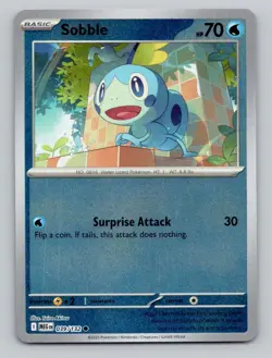 Reverse Holo Sobble 039/132 Common Mega Evolution Pokemon - Image 1