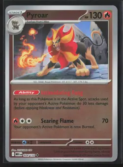 024/132 Pyroar - ME01 Mega Evolution Reverse Holo NM Pokemon - Image 1