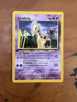 Pokemon GIRAFARIG 58/111 1st Edition Neo Genesis MP - Image 1