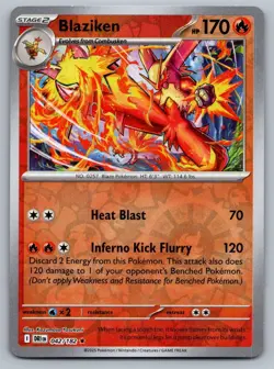 2025 Pokemon Destined Rivals Blaziken 042/182 Reverse Holo - Image 1