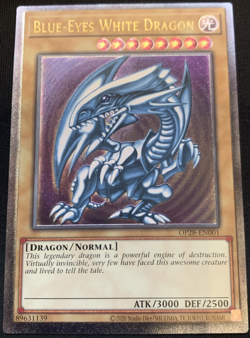 Blue-Eyes White Dragon OP28-EN001 OTS Ultimate Rare Near Mint Yu-Gi-Oh! - Image 1