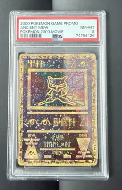 2000 Pokemon Game Promo Movie Ancient Mew *Double Swirl* PSA 8 - Image 1