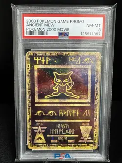2000 POKEMON GAME PROMO MOVIE ANCIENT MEW PSA 8 - Image 1