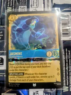 Disney Lorcana Whispers in the Well - 6 Booster Pack & Aladdin + Jasmine - Image 3